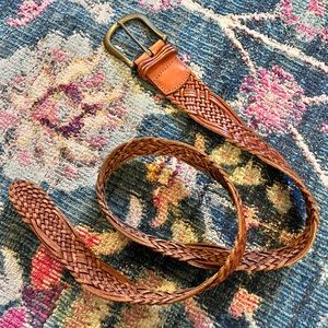 Fossil braided leather belt